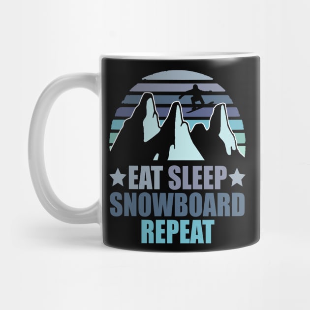 Eat Sleep Snowboard Repeat by funkyteesfunny